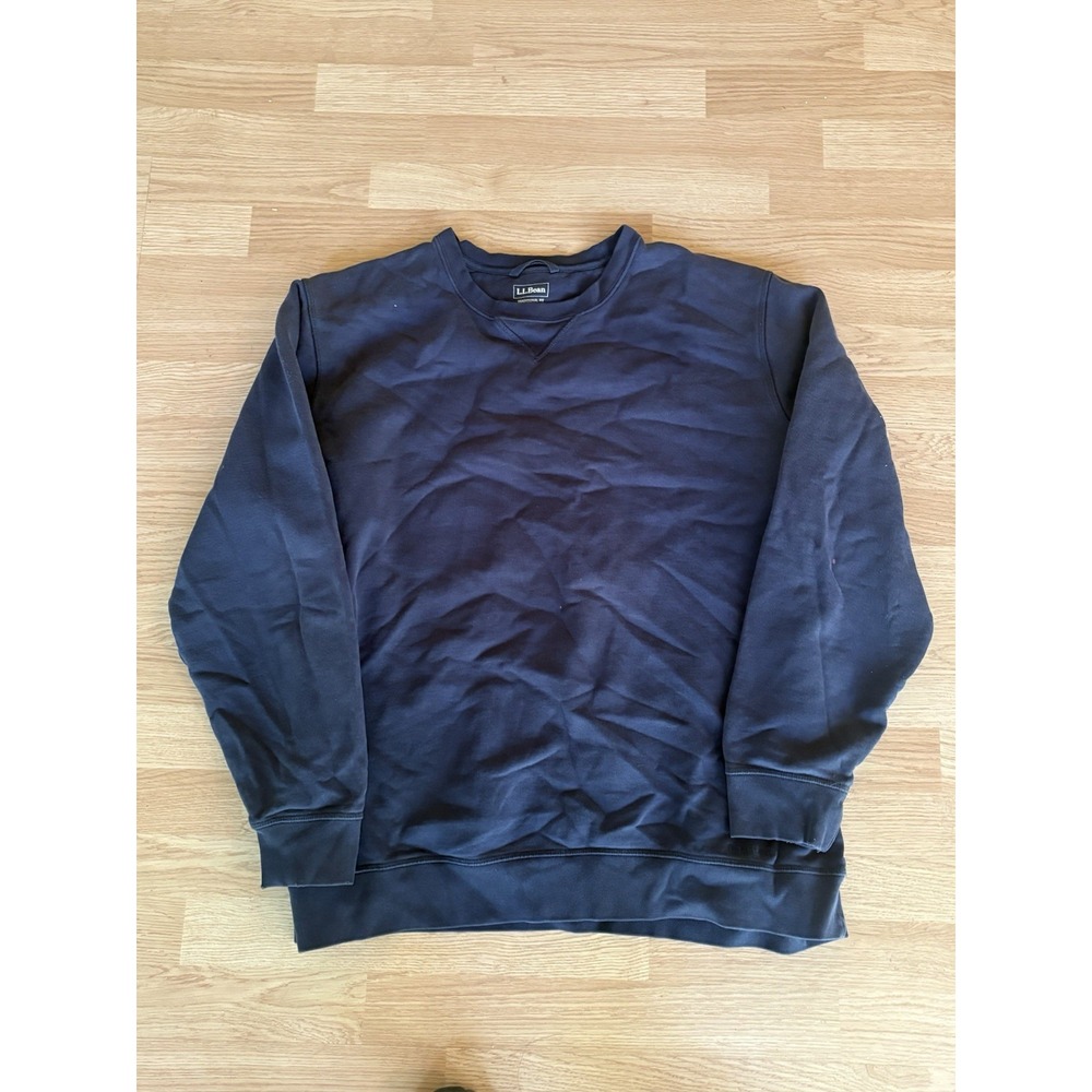 LL Bean Men's XXL Tall Blue 100% Cotton Traditional Fit Crewneck Sweatshirt